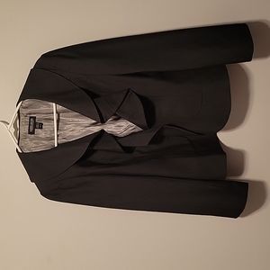 Ruffled front blazer